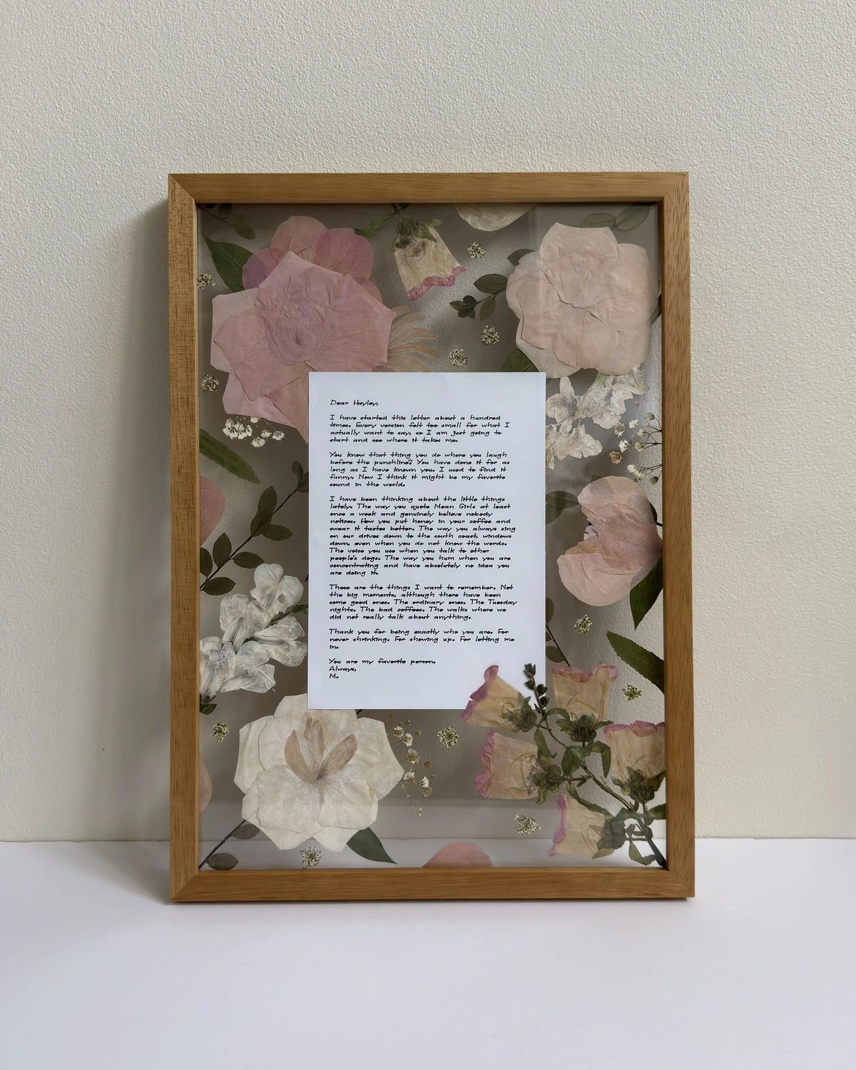 Custom Pressed Flower Frame + Keepsake Paper