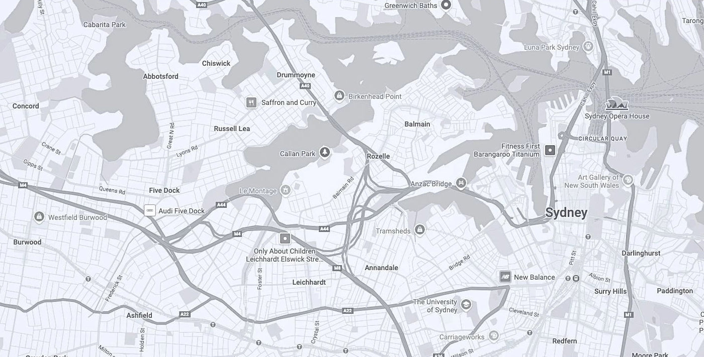 map of the inner west in sydney