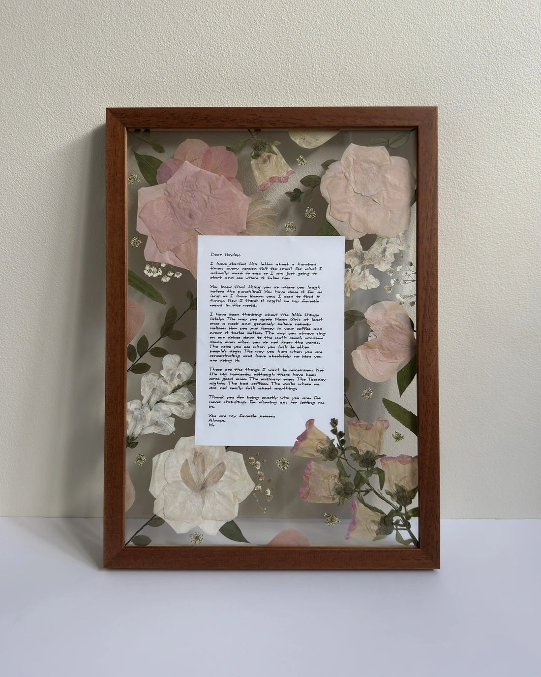 Custom Pressed Flower Frame + Keepsake Paper