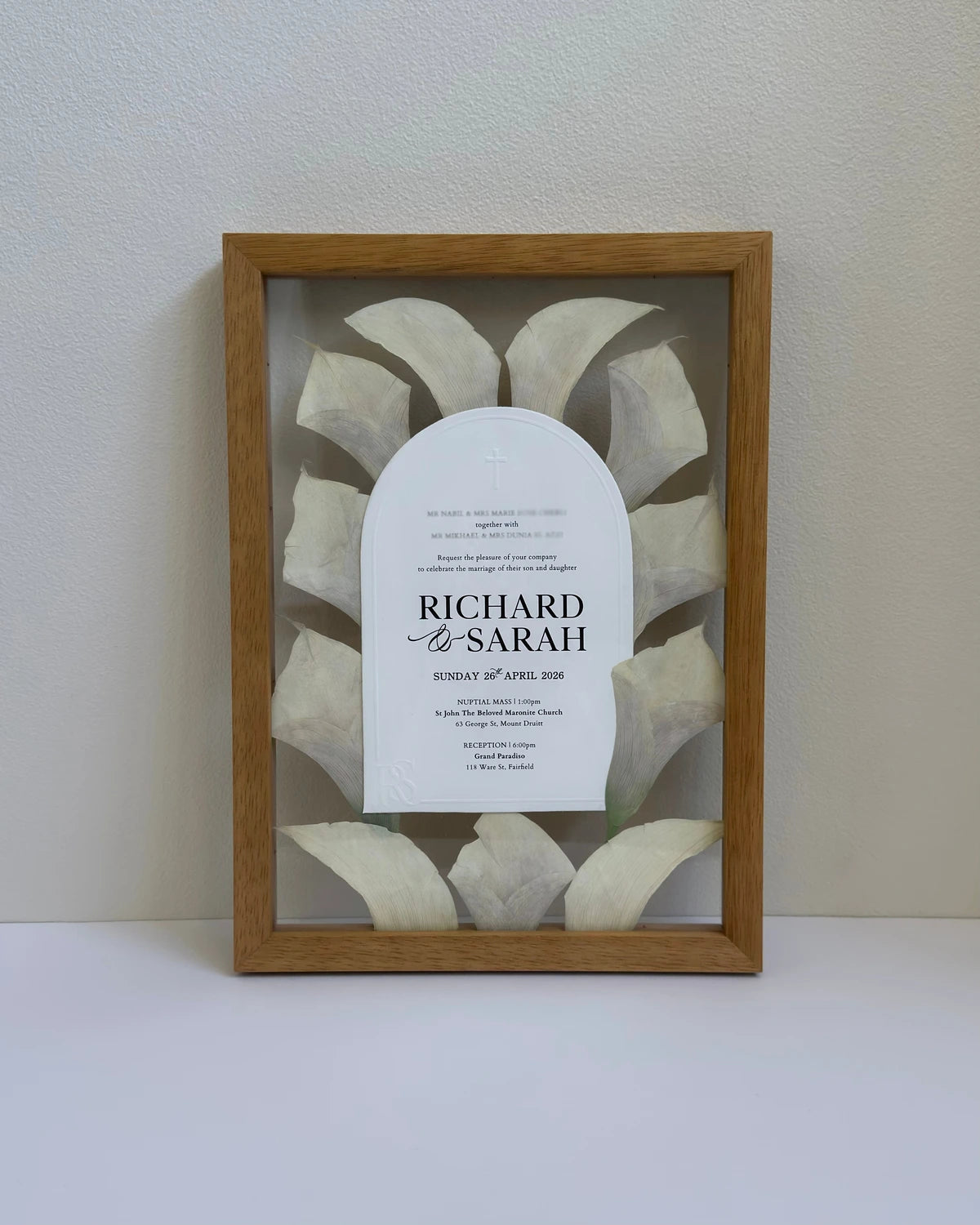 Custom Pressed Flower Frame + Keepsake Paper